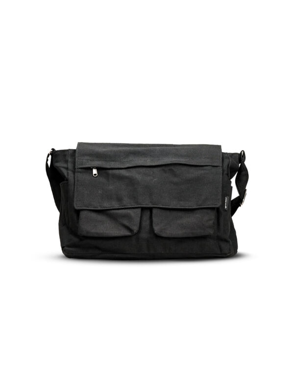 black messenger bag