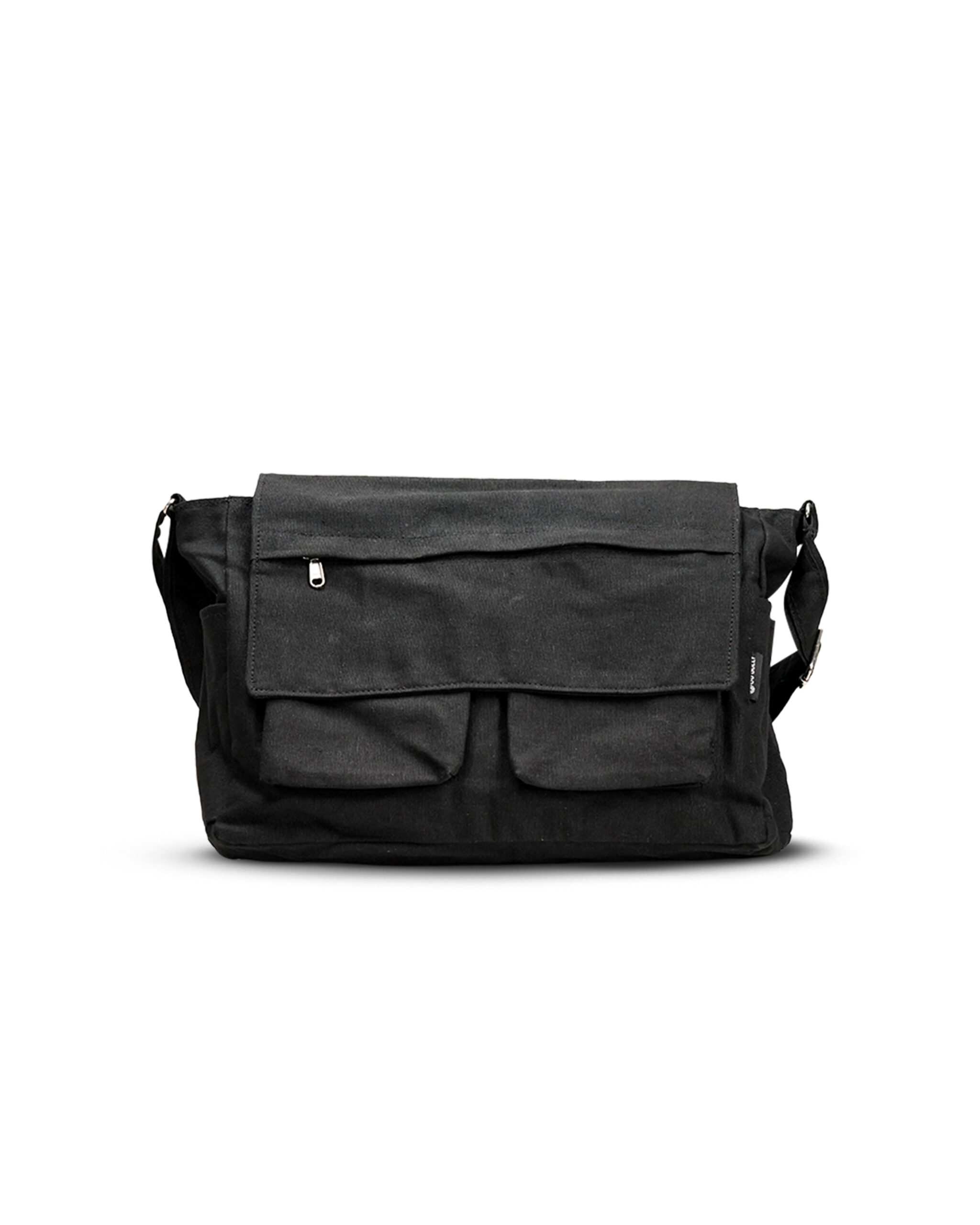 black messenger bag
