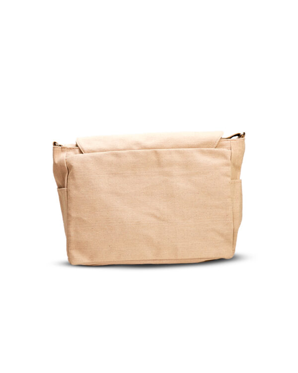 beige laptop messenger bag