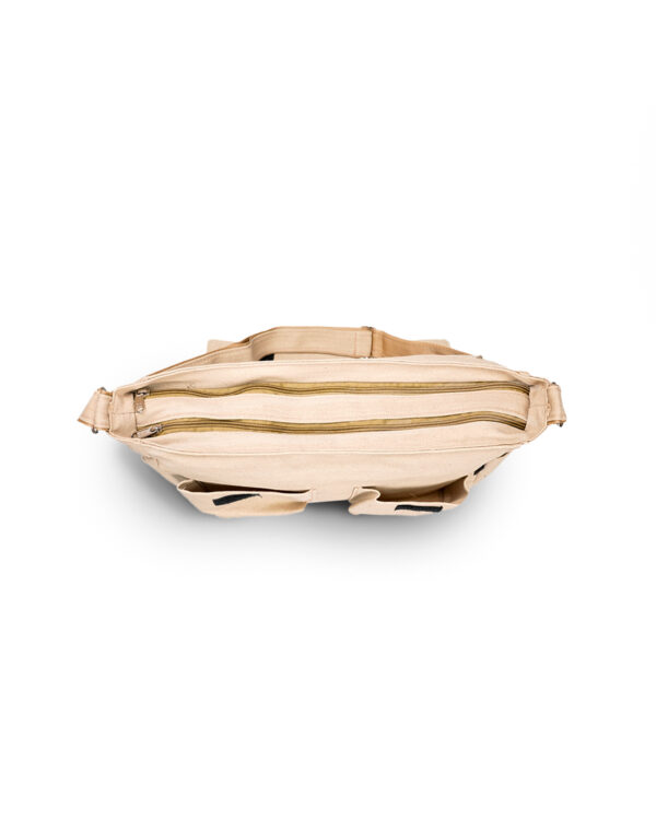 beige laptop messenger bag