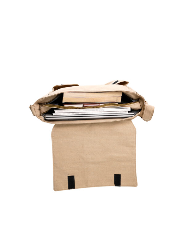 beige laptop messenger bag