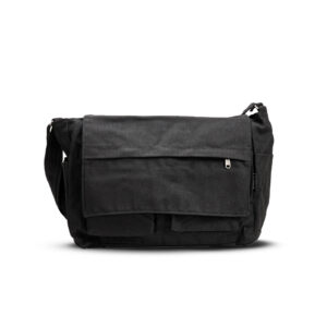 black laptop messenger bag