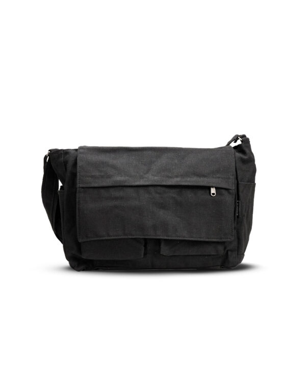 black laptop messenger bag
