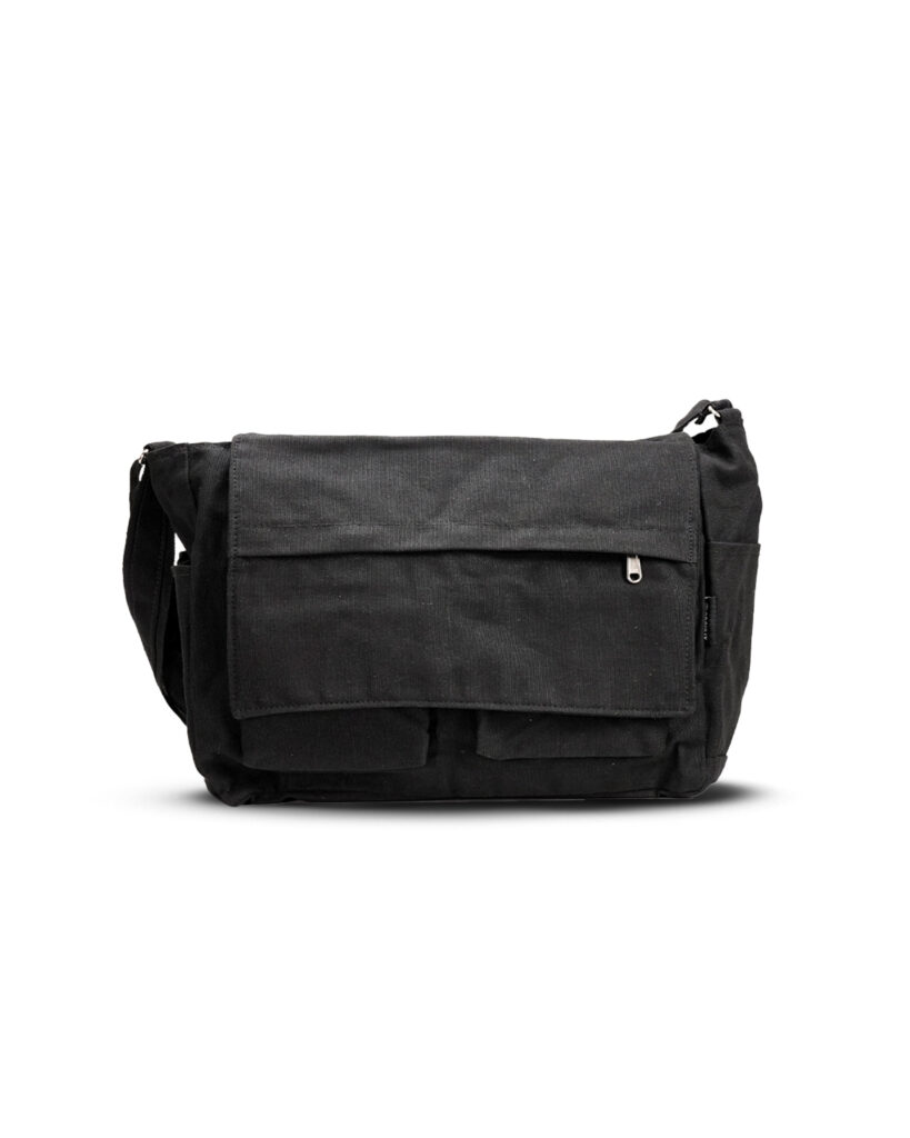 black laptop messenger bag