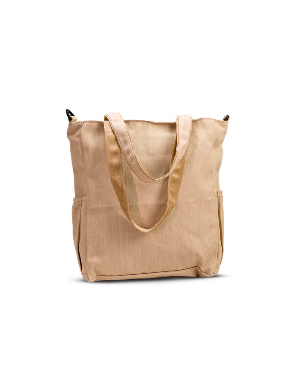 beige tote bag