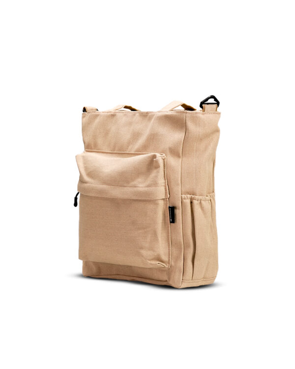beige tote bag