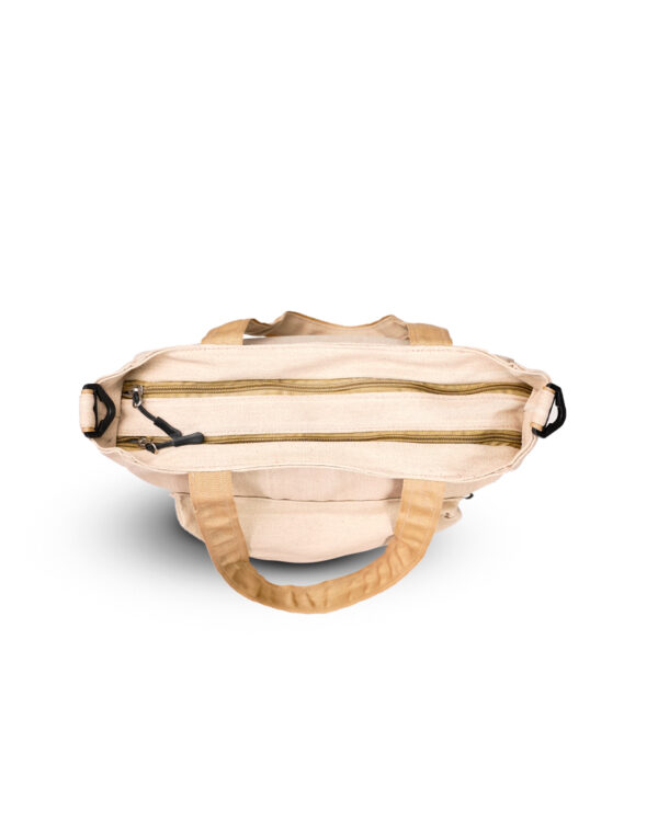 beige tote bag